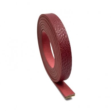 10x2mm bordo sp. dirbtinės odos juostelė, 1m