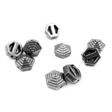 10x6mm juodintos sp. prisiuvamos plastiko kniedės, 10g (apie 34vnt.)