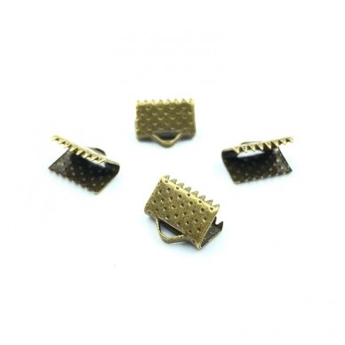 10x8mm žalvario sp. užbaigimo detalė juostelei, 29vnt.