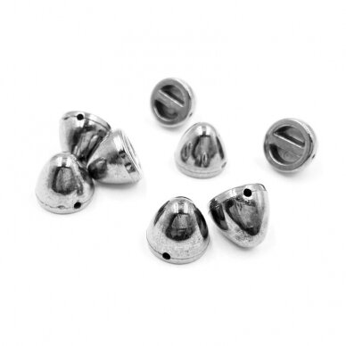 11x10mm juodintos sp. prisiuvamos plastiko kniedės, 10g (apie 16vnt.)