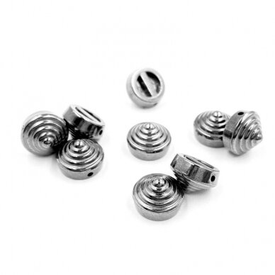 11x8mm juodintos sp. prisiuvamos plastiko kniedės, 10g (apie 22vnt.)