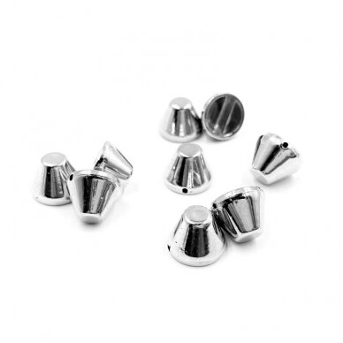 11x8mm nikelio sp. prisiuvamos plastiko kniedės, 10g (apie 21vnt.)