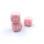 12mm rožinės sp. silikoninė H raidė, 1vnt.