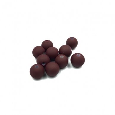 12mm bordo sp. ECO plastiko karoliukai, 10vnt.