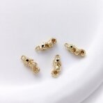 13x5mm 14k aukso sp. nerūdijančio plieno pakabukas jūrų arkliukas, 1vnt.