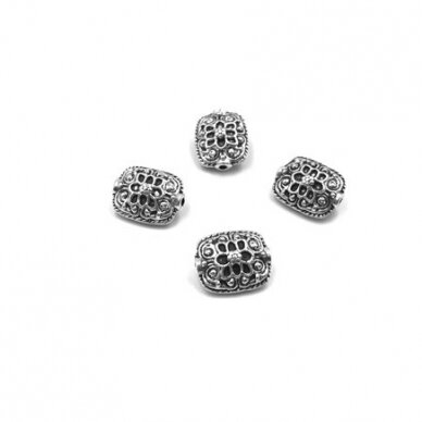 13x10mm sidabro sp. intarpai, 9vnt.