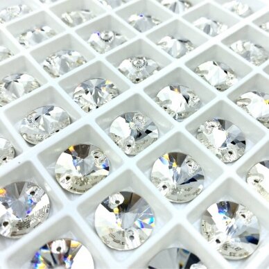 14mm crystal sp. apvalios formos prisiuvami kristalai, 2vnt.