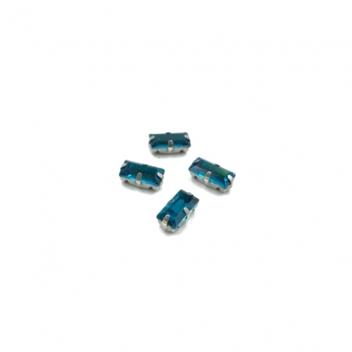 10x5mm electric sp. kristalai sidabro sp. rėmeliuose, 4vnt.