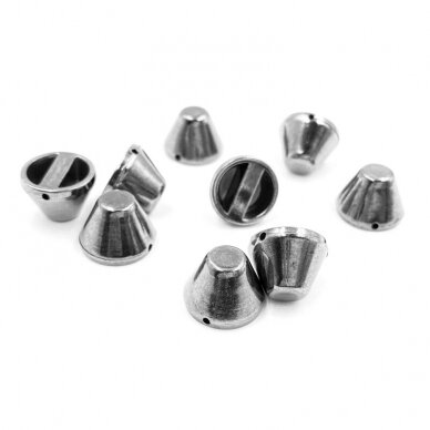 14x10mm juodintos sp. prisiuvamos plastiko kniedės, 10g (apie 12vnt.)