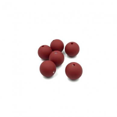 18mm bordo sp. ECO plastiko karoliukai, 6vnt.