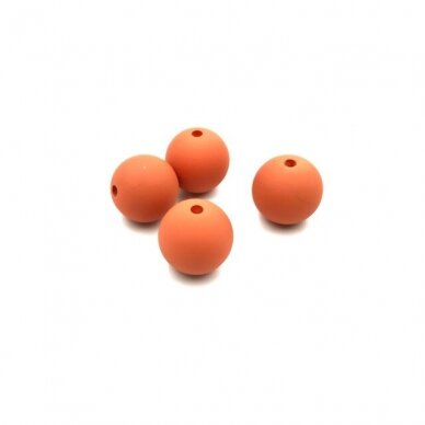 20mm oranžinės sp. ECO plastiko karoliukai, 4vnt.