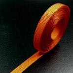 6mm oranžinės sp. ripsinė juostelė, 1m