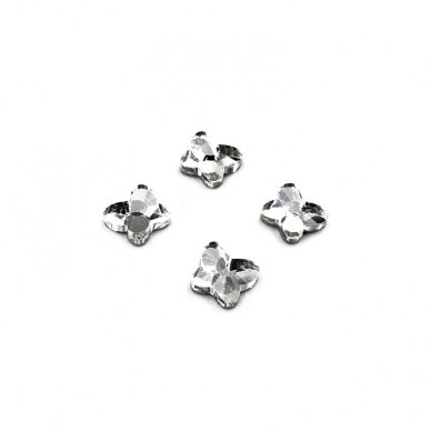 6x6mm crystal sp. drugelio formos kristalai be rėmelio, 4vnt.