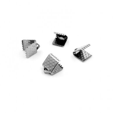 8x6mm juodintos sp. užbaigimo detalė juostelei, 41vnt.