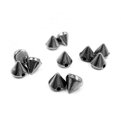 8x7mm juodintos sp. prisiuvamos plastiko kniedės, 10g (apie 54vnt.)