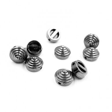 9x6mm juodintos sp. prisiuvamos plastiko kniedės, 10g (apie 39vnt.)