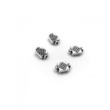 9x6mm sidabro sp. intarpai, 25vnt.