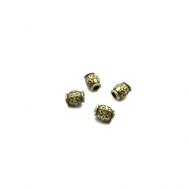 9x8mm žalvario sp. intarpai, 14vnt.