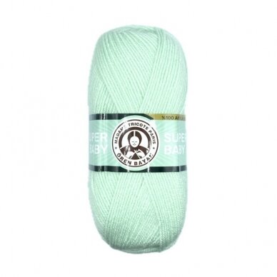 Madame Tricote Paris Super Baby siūlai, mėtinės sp. 100g