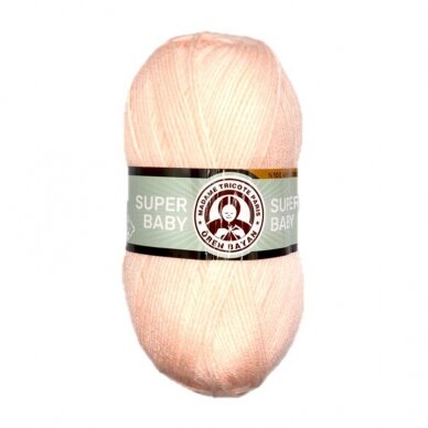 Madame Tricote Paris Super Baby siūlai, persikinės sp. 100g