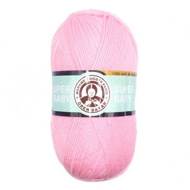 Madame Tricote Paris Super Baby siūlai, rožinės sp. 100g